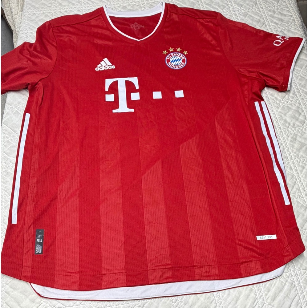 Adidas Bayern Munich Jersey Mens 2XL Red 2020 Home Authentic FI6197